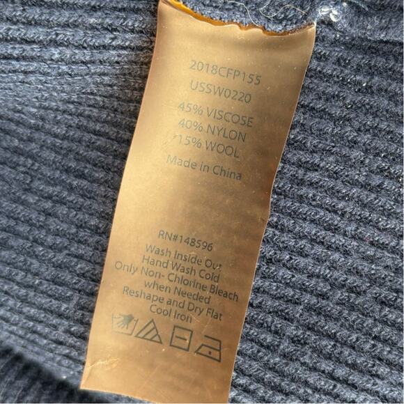 Universal Standard Navy Blue Aso Ribbed Turtleneck Sweater - Picture 11 of 12